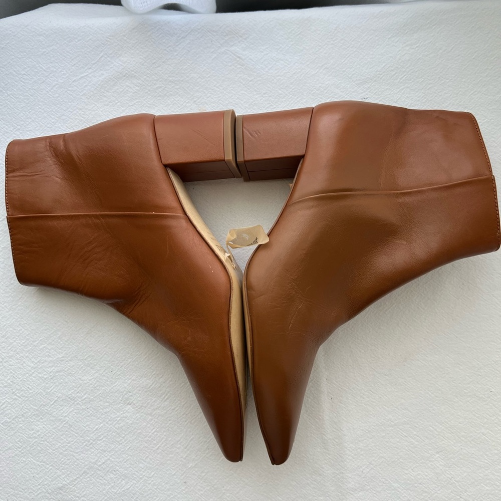 L'agence Jeanne I| Pointed Toe Bootie in Luggage Brown Size 39 New - Picture 7 of 11